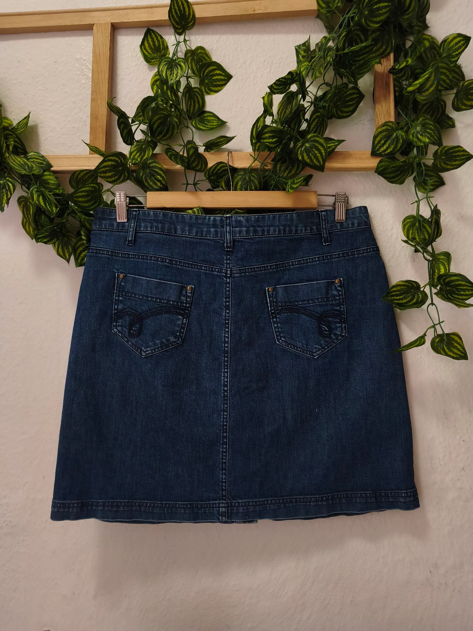 Minissaia Jeans Algodão Botões Tamanho 44 Southern Cotton – photo 4